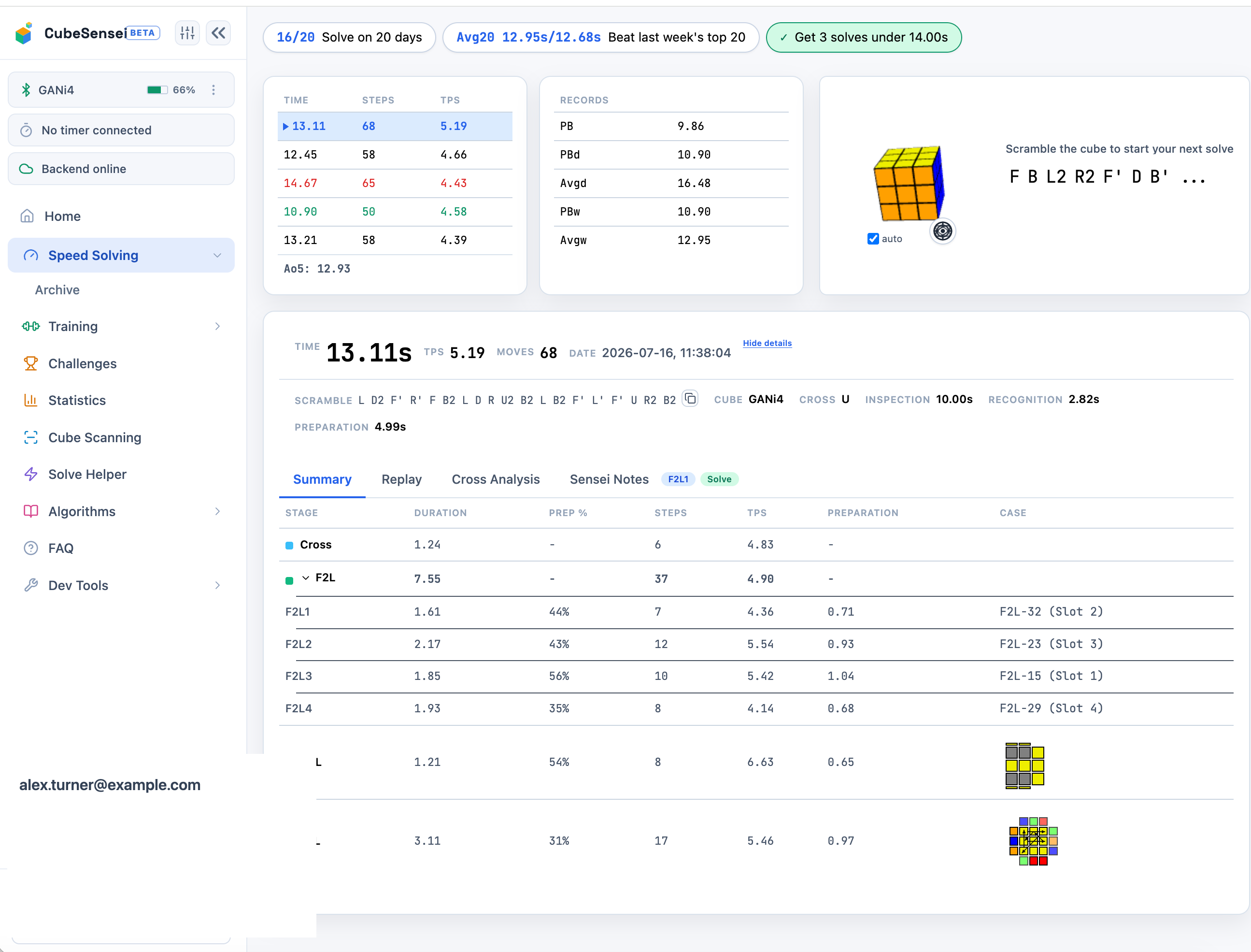 Sensei Cube Smart Cube Timer & CFOP Algorithms | CubeSensei